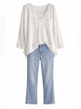 Bordeaux linen blouse white size large